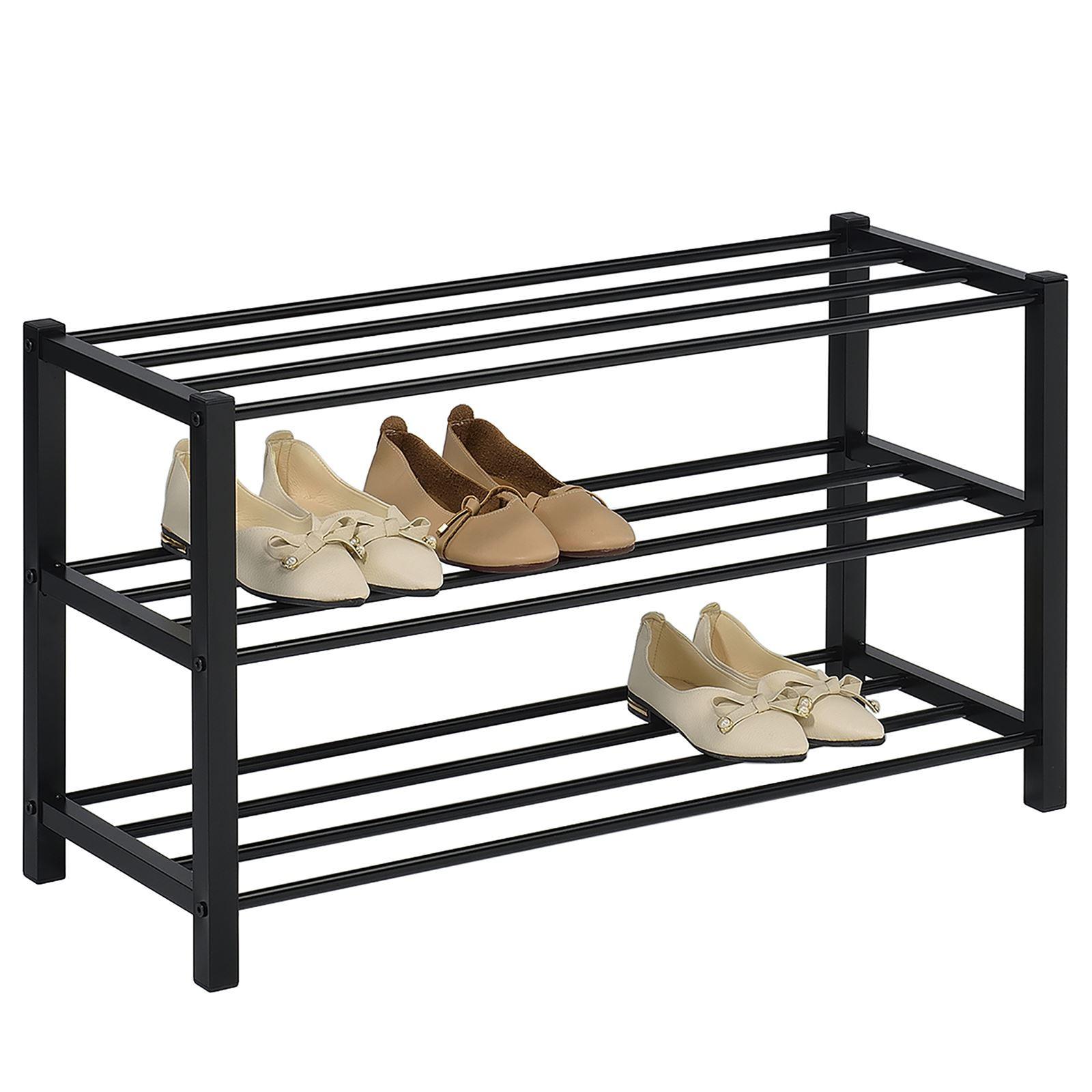 SCHUHREGAL NAVAN schwarz - Schwarz, Metall (80/45/29cm) - IDIMEX