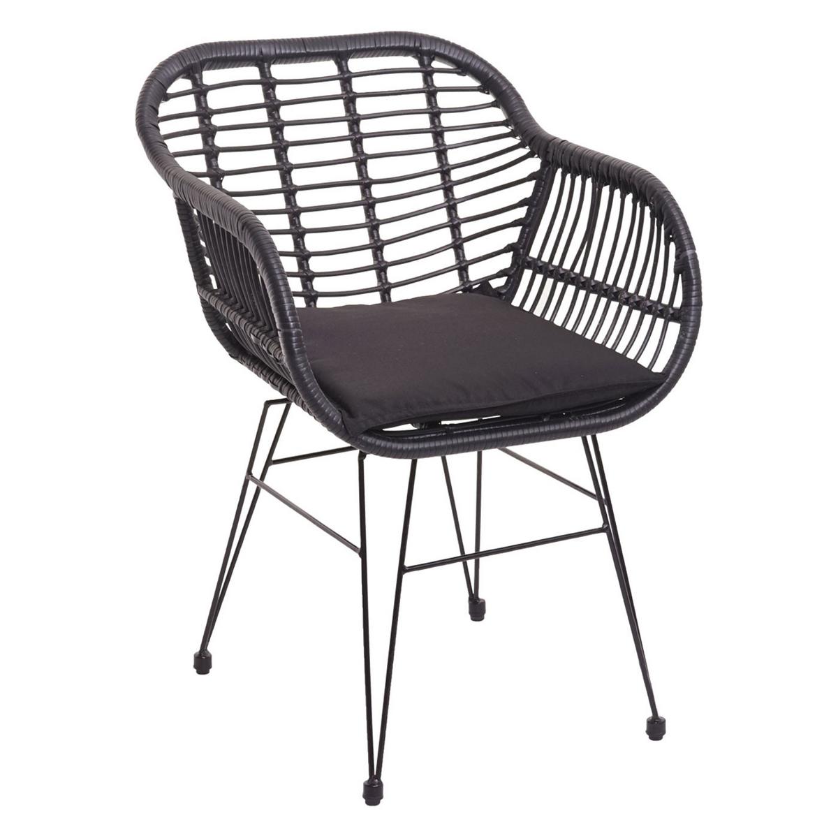 POLY-RATTAN GARNITUR Anthrazit - Anthrazit, Kunststoff - MCW