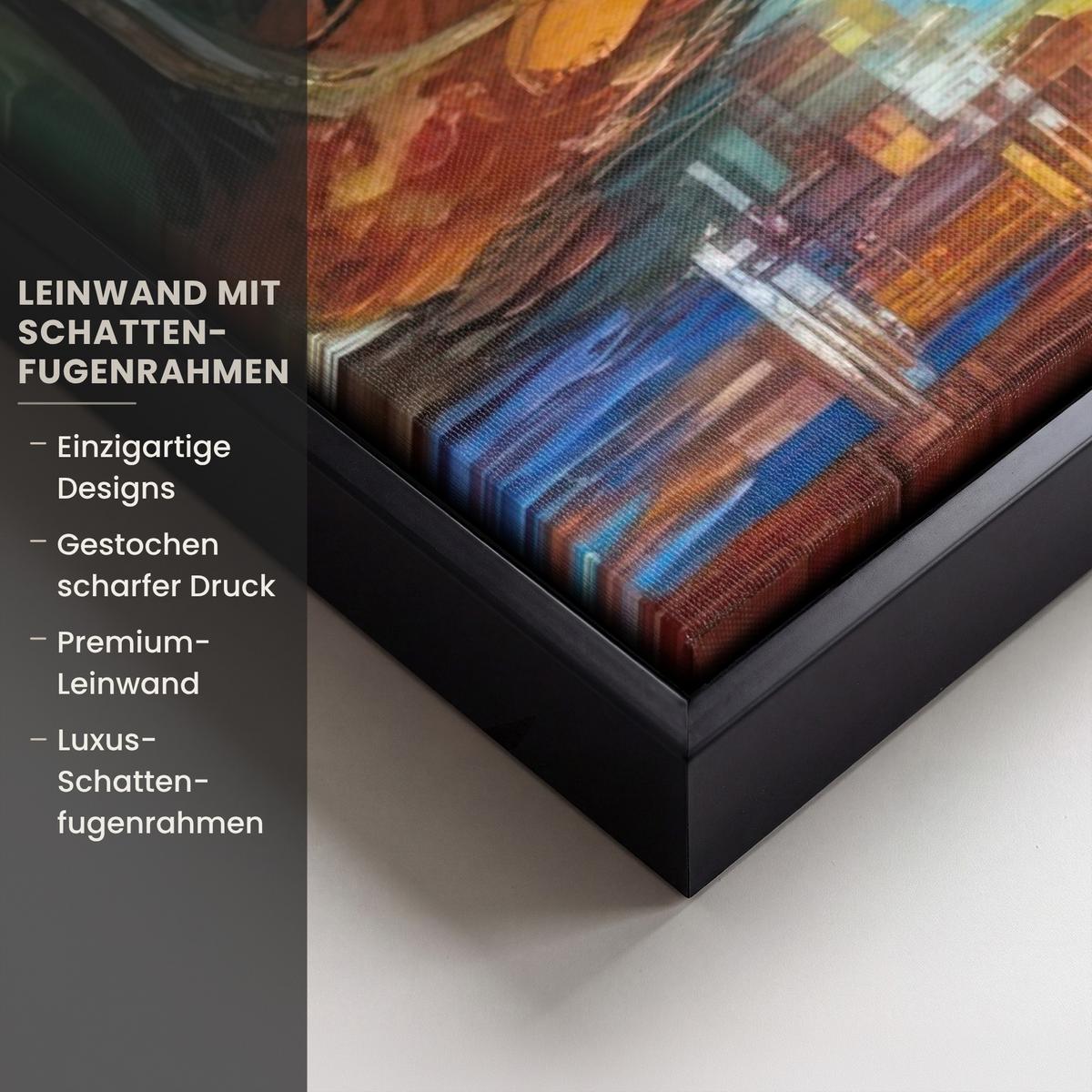LEINWAND Bilder mit Rahmen - Landschaft - Wald - Farben - Natur - 40x60 - Multicolor, Textil (40/60cm) - MuchoWow