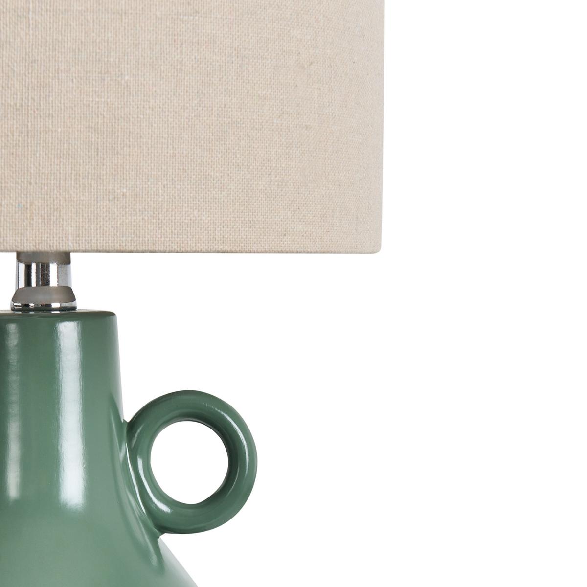 TISCHLAMPE Keramik Grün Kerulen - Beige/Grün, Keramik (23/23/41cm) - Beliani