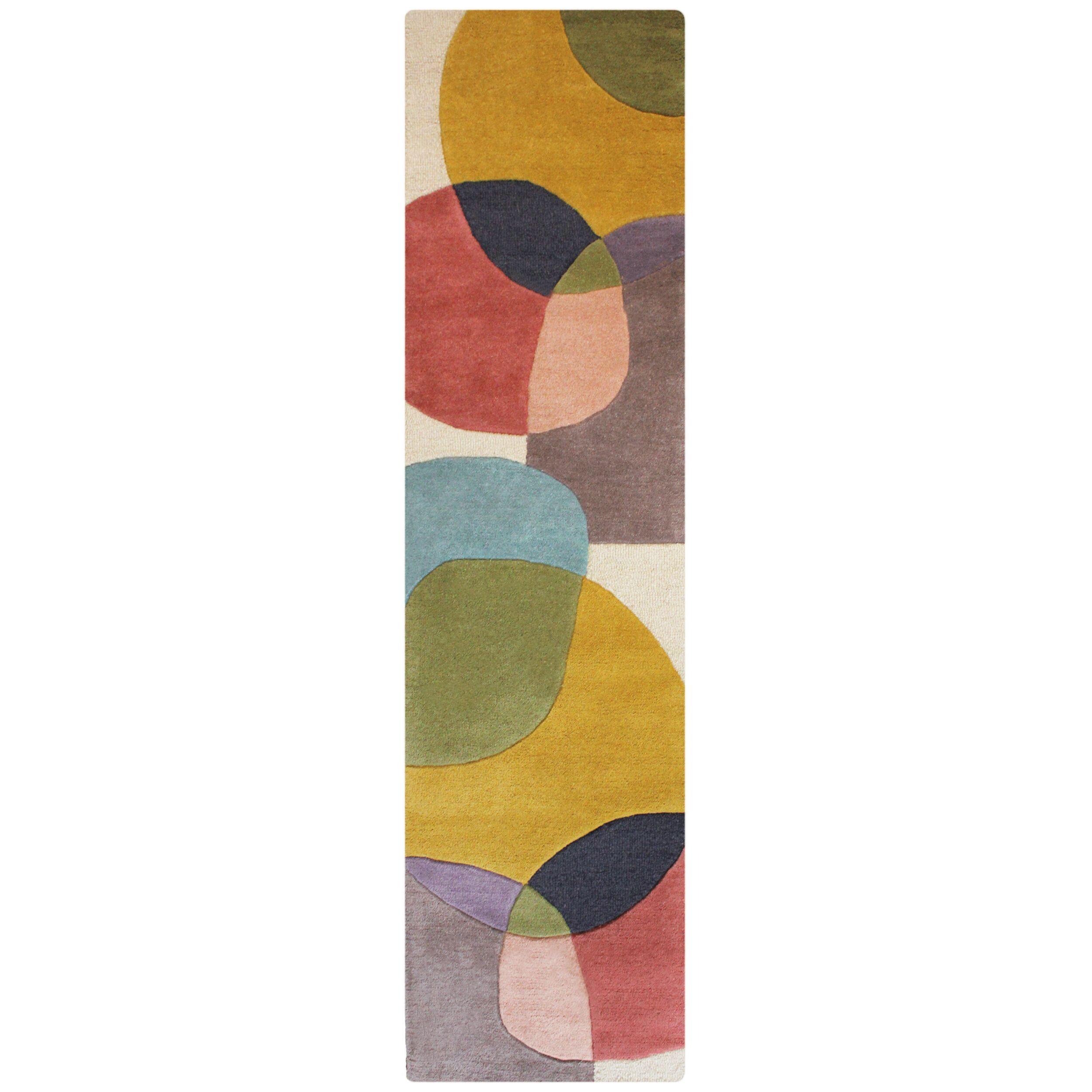 TEPPICH aus Wolle AIRE in Bunt, abstrakt, 60 x 230 cm - Multicolor, Textil (60/230cm) - KADIMA DESIGN