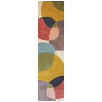WOLLTEPPICH AIRE, abstrakt, aus Wolle, Bunt, 60 x 230 cm - Multicolor, Textil (230/60cm) - KADIMA DESIGN