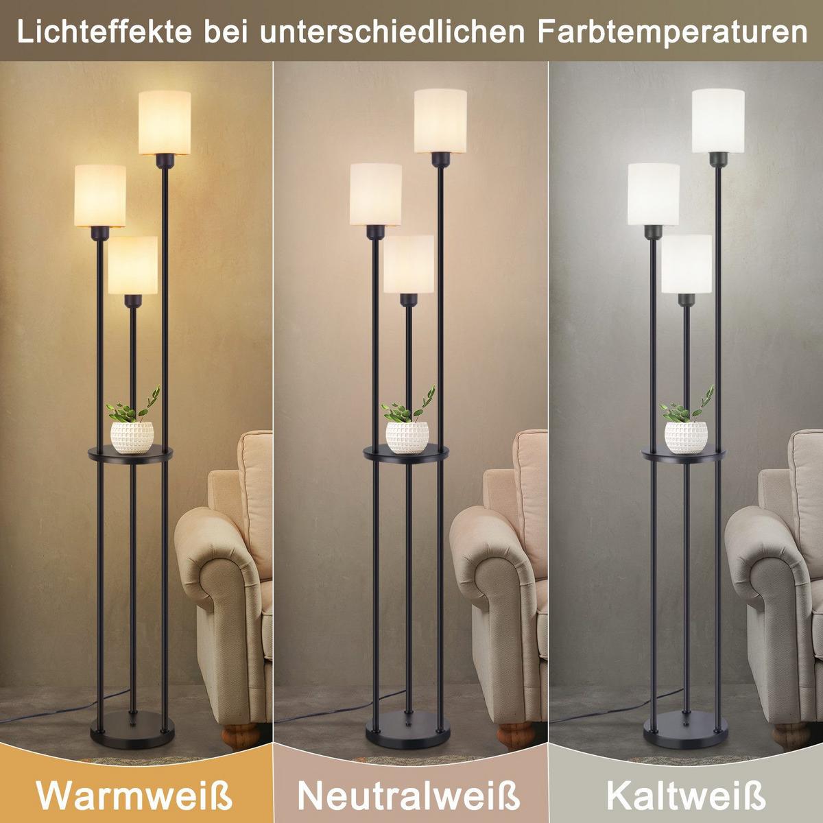 STEHLAMPE Yamaoka 22/22/163cm - Schwarz, Metall (22/22/163cm) - Nettlife