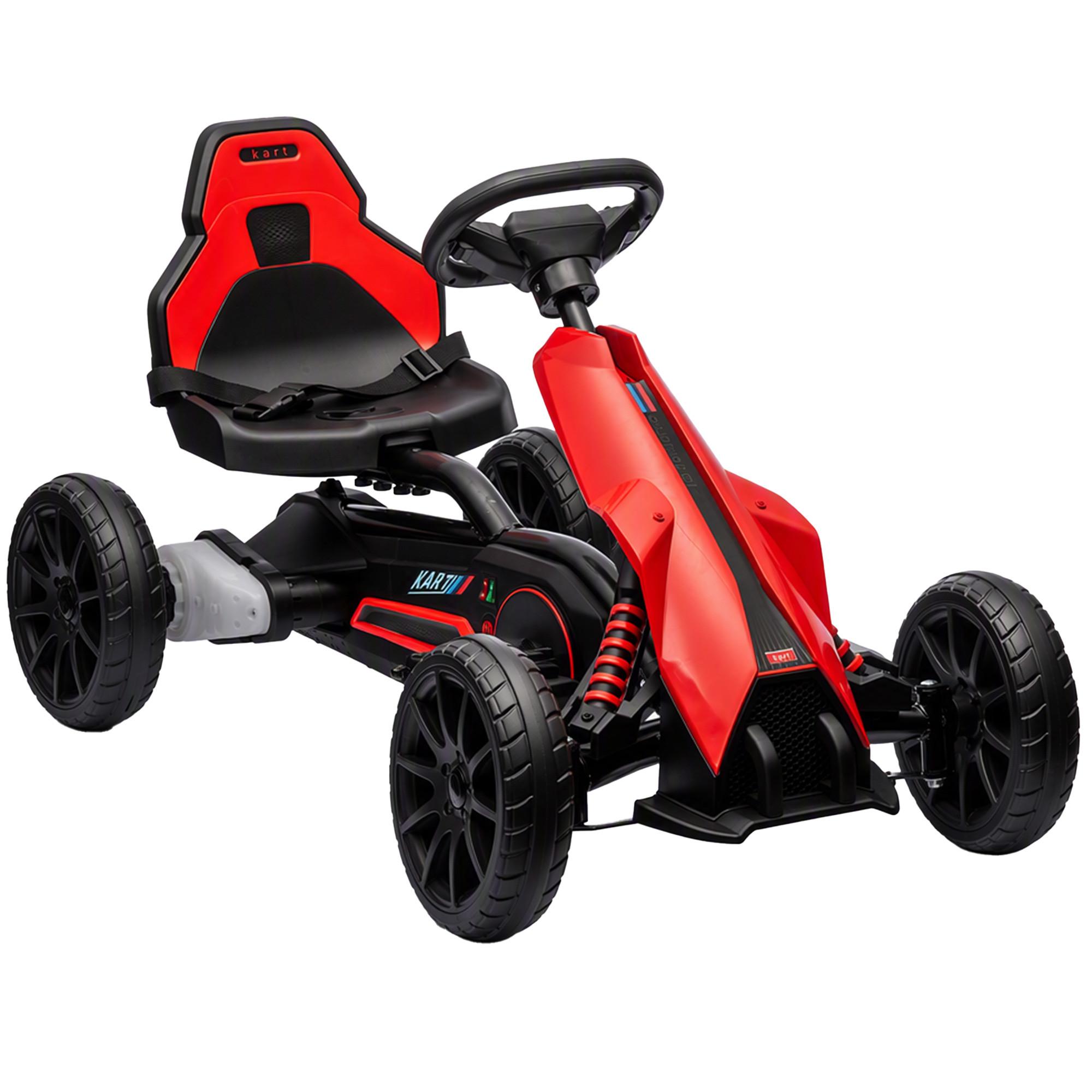 KINDER-ELEKTRO-GOKART Kunststoff Metall Rot - Rot, Kunststoff (100/58/58.5cm) - HOMCOM