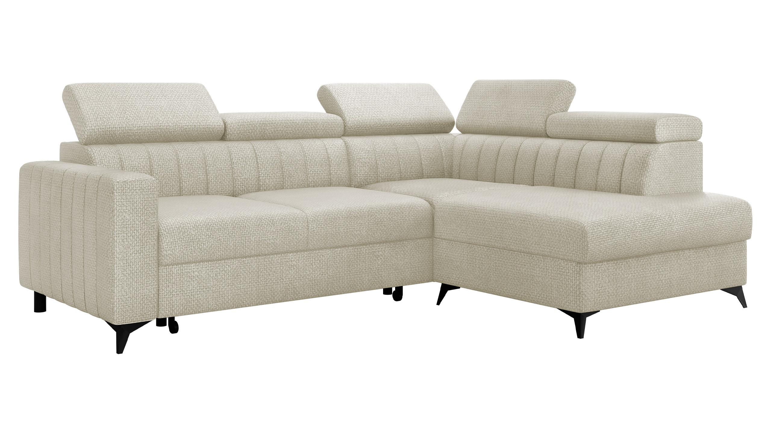 ECKSOFA Milano 2RRLXP, Seite: Rechts 2R+R+LXP - Mokka, Holz/Textil (249/195cm) - MIRJAN24