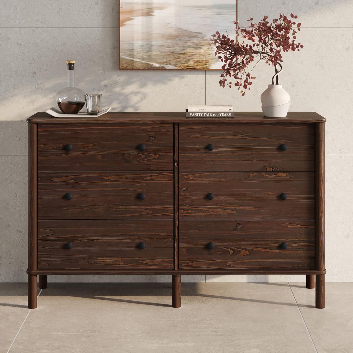 KOMMODE APOANA nussbaum - Nussbaumfarben, Holz (132/83/40cm) - IDIMEX