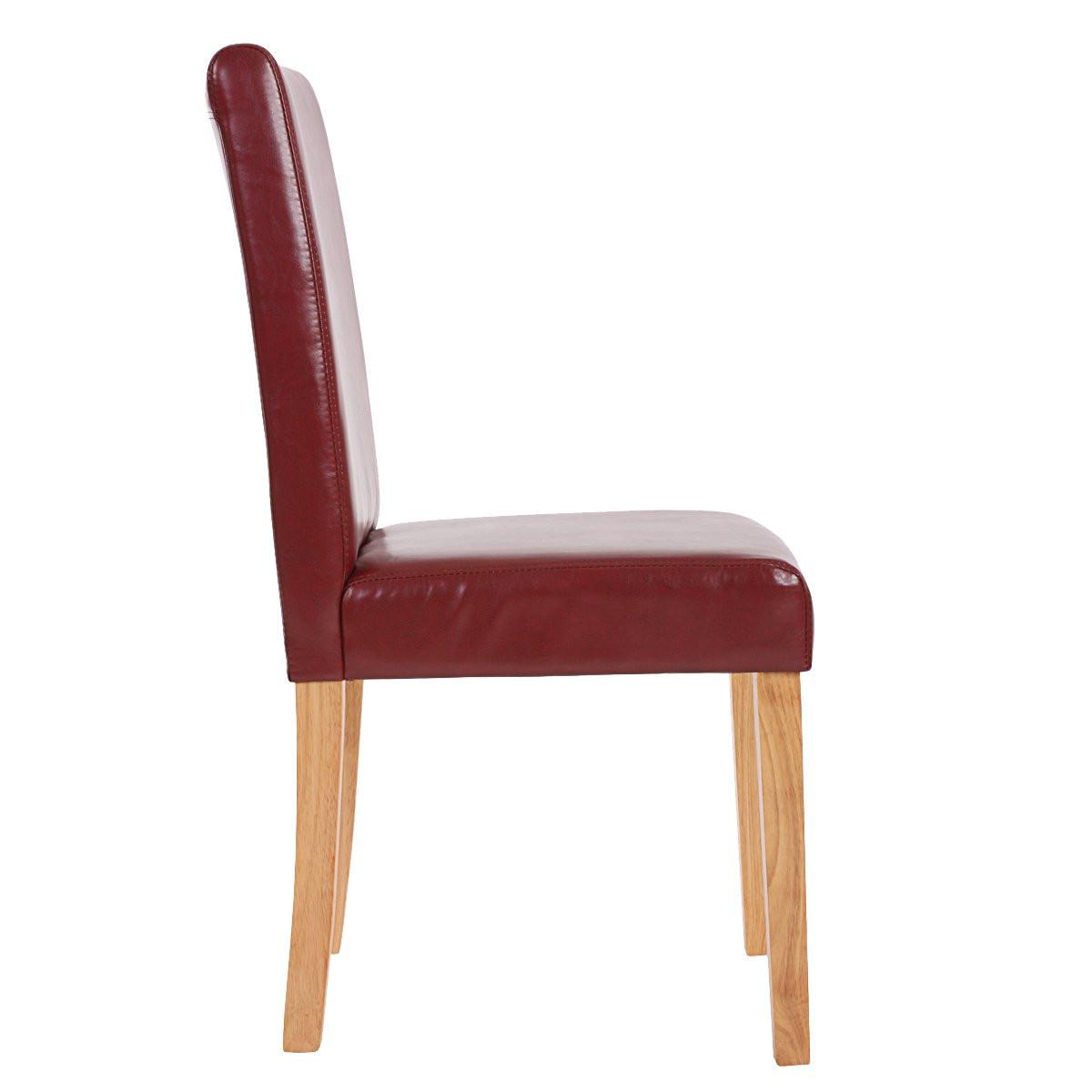 ESSZIMMERSTUHL Bordeaux 4er-Set - Rotbraun/Bordeaux, Textil (43/90/56cm) - MCW