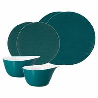 BASIC-SET Life Fashion Trendy Petrol 6-tlg. - Petrol, Keramik (2/2/2cm) - Seltmann Weiden