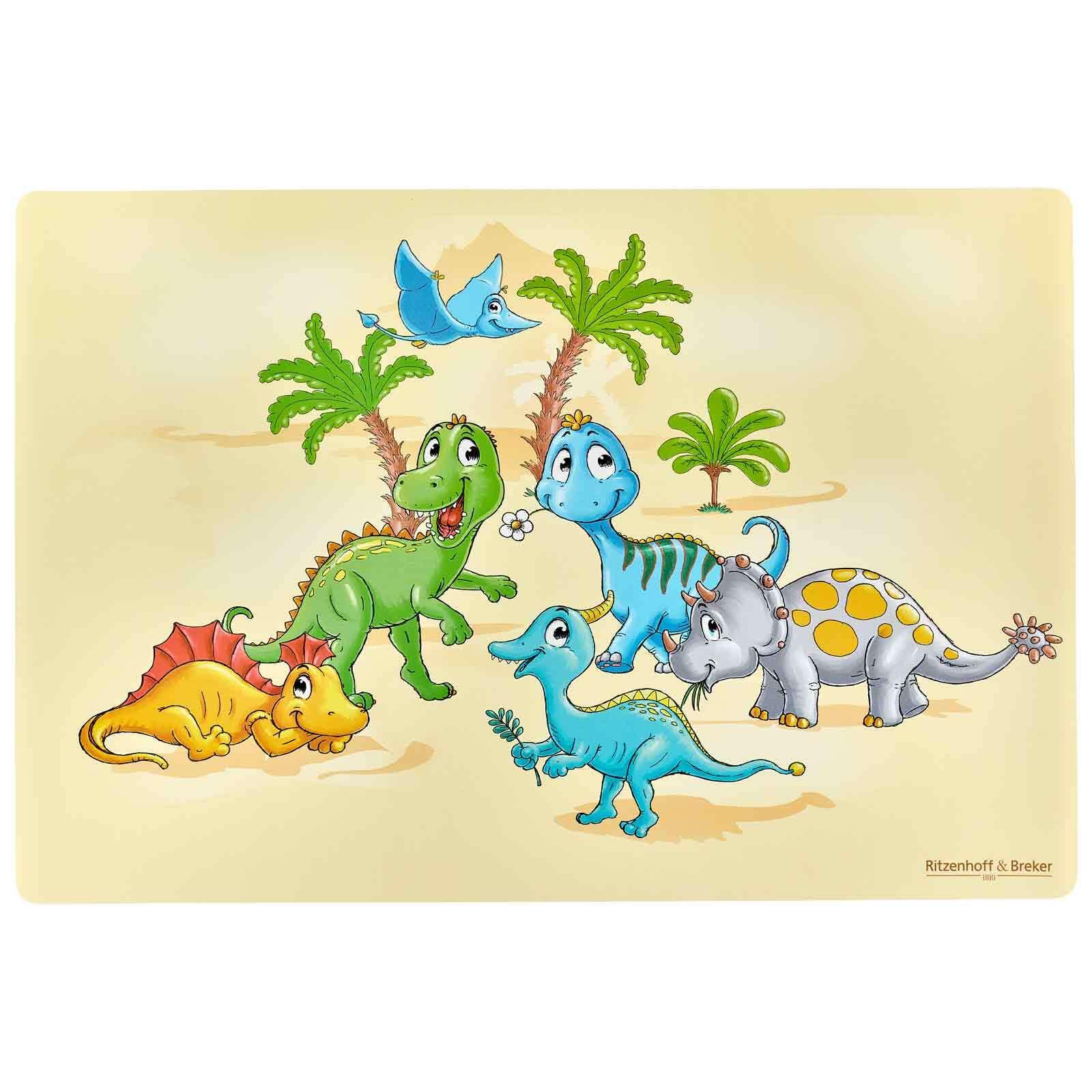 TISCHSET Dino bunt 45 x 30 cm - Multicolor, Kunststoff (45/30/1cm) - Ritzenhoff Breker