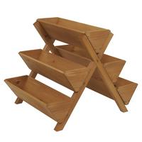 PFLANZTREPPE Braun - Braun, Holz (56/56/70cm) - MCW
