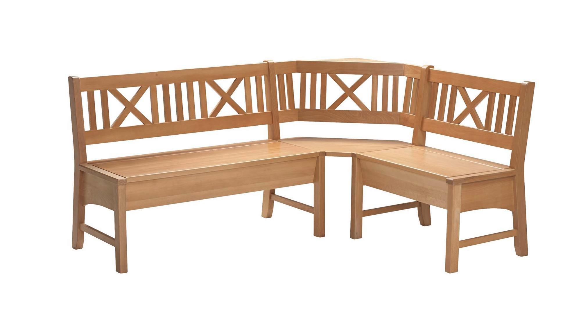 ECKBANK Deborah 224 x 177 x 87 Massivholz Buche lackiert - Buchefarben, Holz (224/177cm) - 58aufmkessel