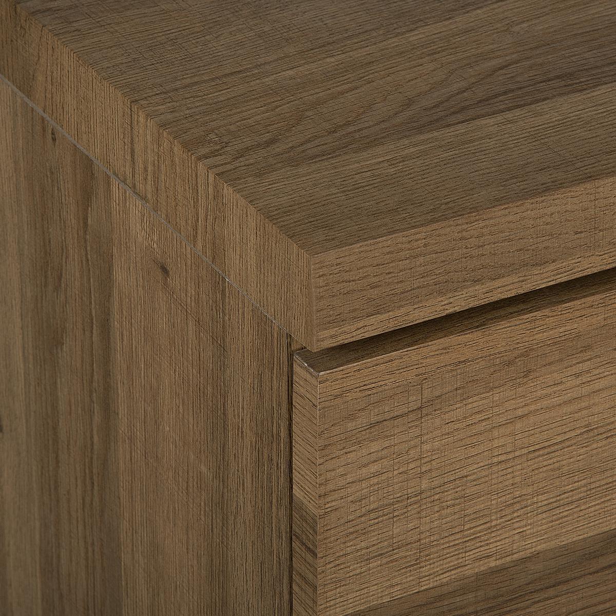 SCHRANK Dunkelbraun Timber - Braun, Holzwerkstoff (140/79/42cm) - Beliani