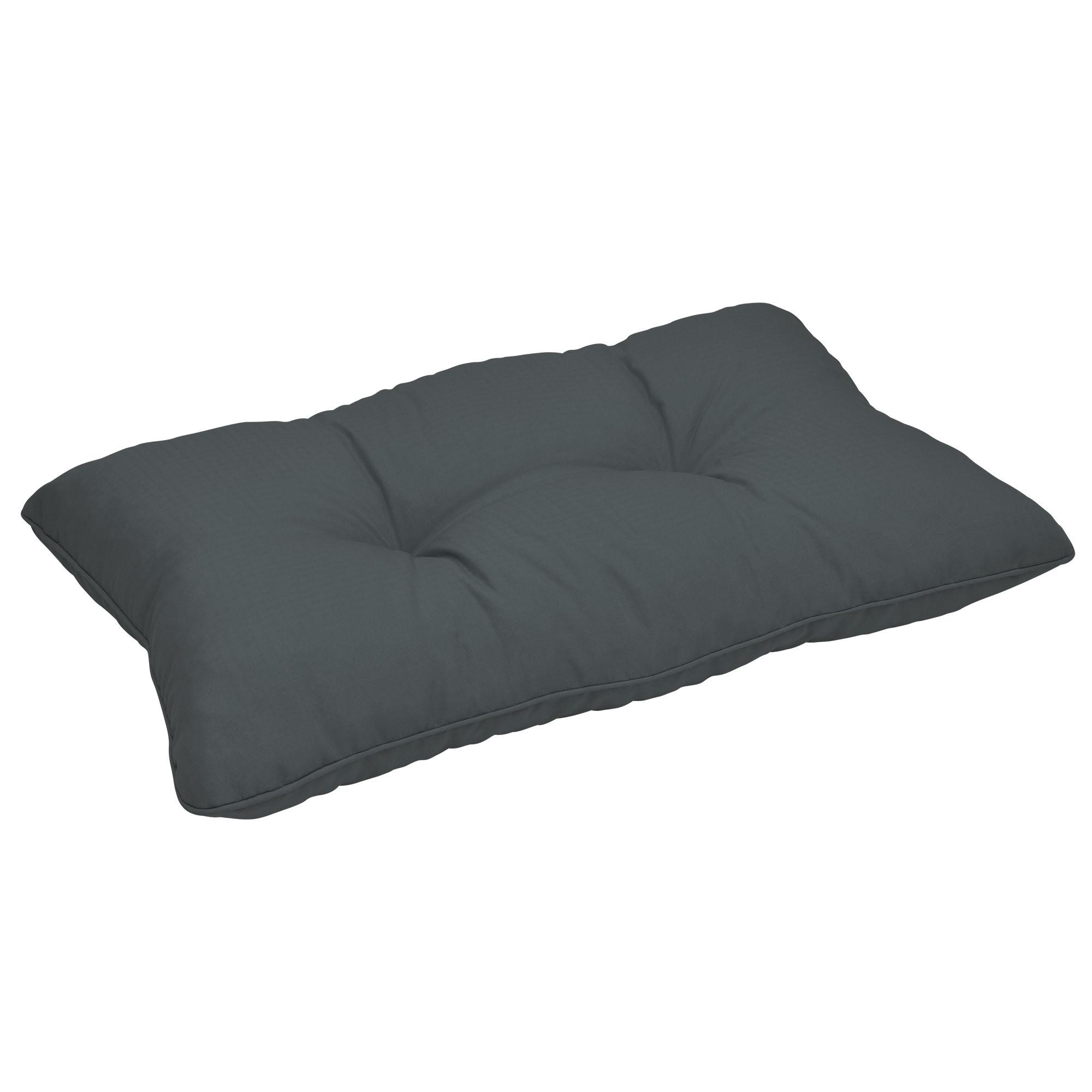 LOUNGEKISSEN Xluna Rücken 50/40/12 cm Graphitgrau - Grau, Textil (50/40/12cm) - Beautissu 