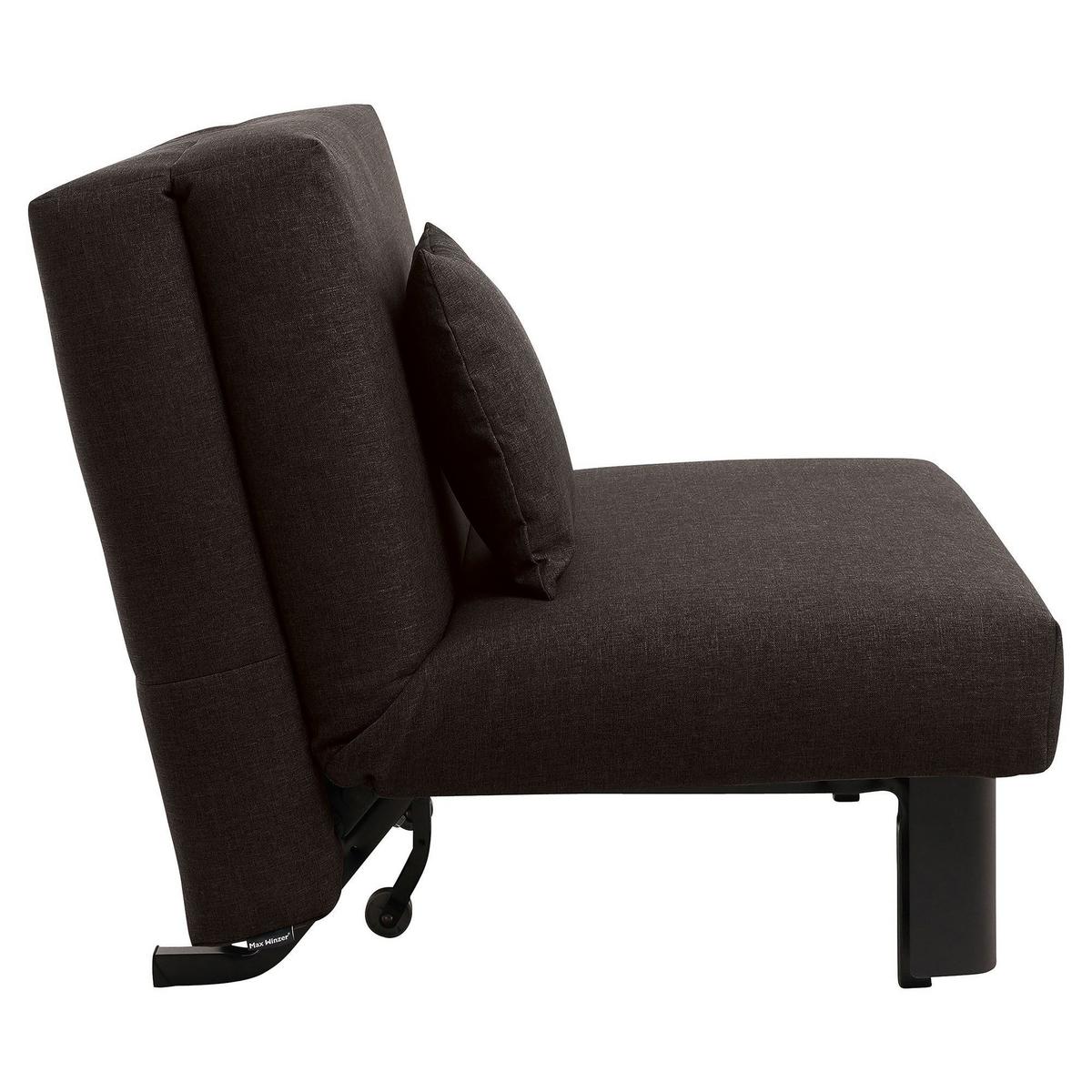 FALTSESSEL Kalomira Bezug Flachgewebe Metall schwarz / schoko - Braun, Kunststoff (100/85/85cm) - 58aufmkessel