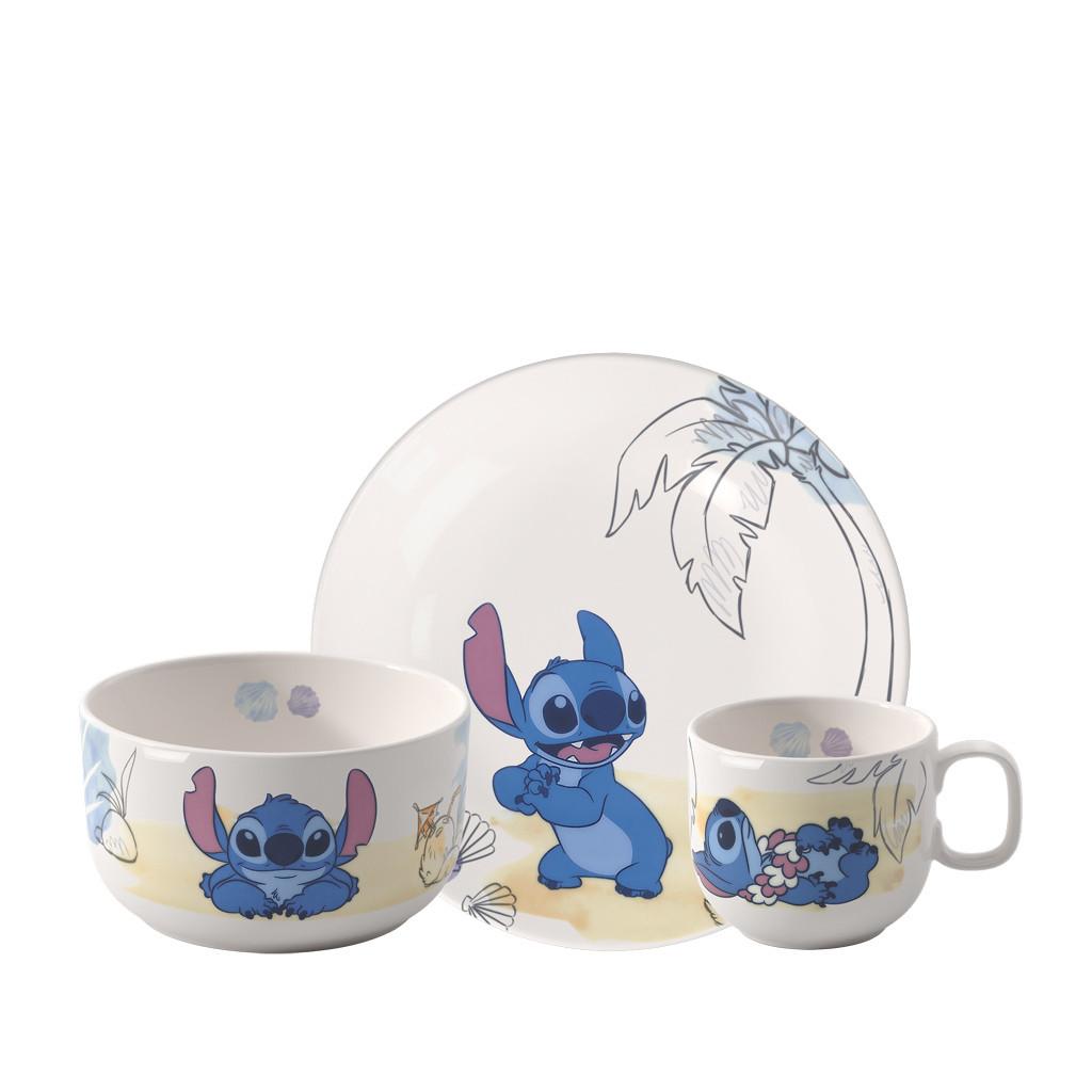 KINDERGESCHIRR-SET Disney Stitch bunt 3-tlg. - Multicolor, Keramik (13.3/23.2/26.6cm) - Villeroy & Boch