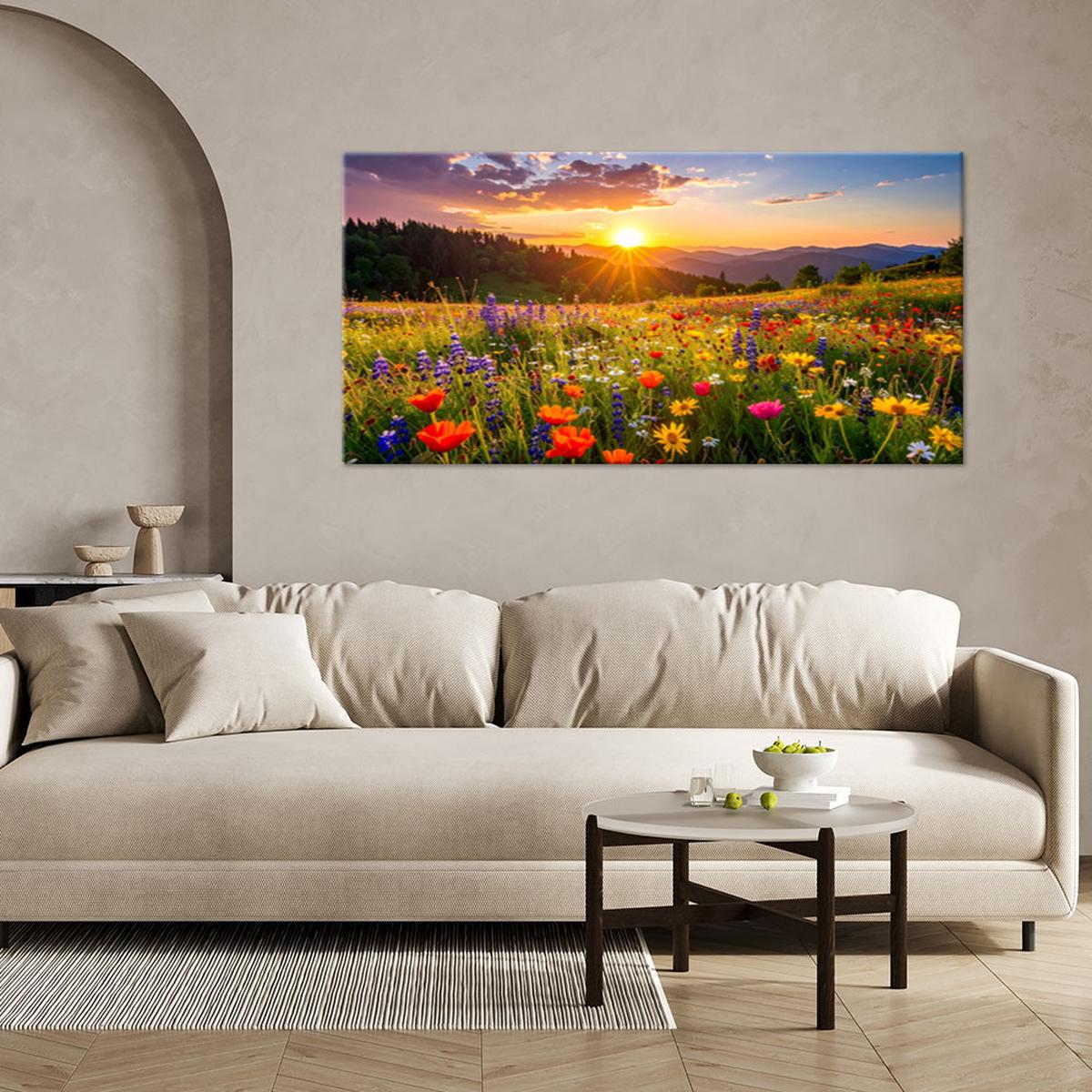 LEINWANDBILD Landschaften 100x50cm - Multicolor, Textil (100/50cm) - Feeby