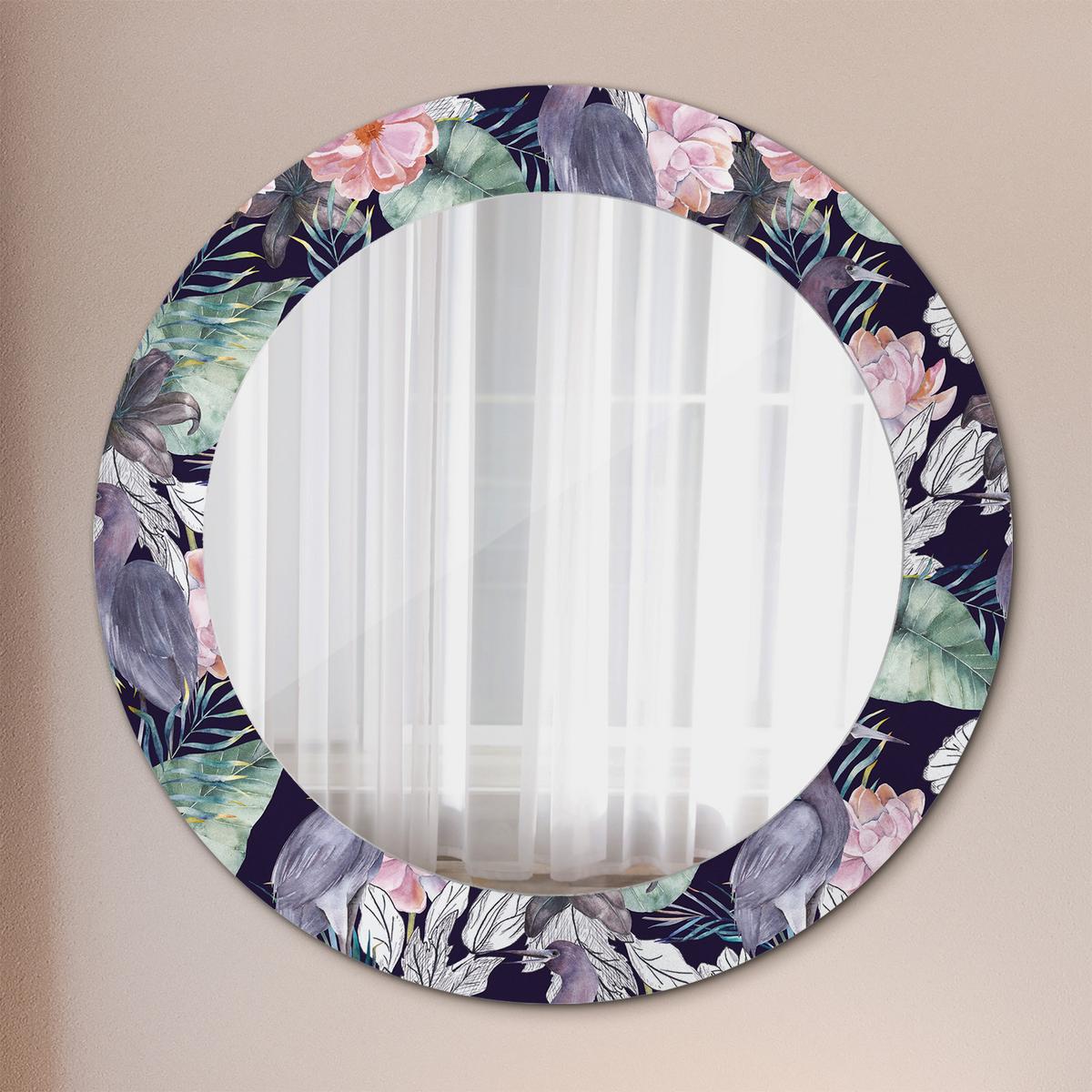 SPIEGEL Rund Ø 60 cm mit Aufdruck - Multicolor, Glas (60/60/0.4cm) - Wallfluent