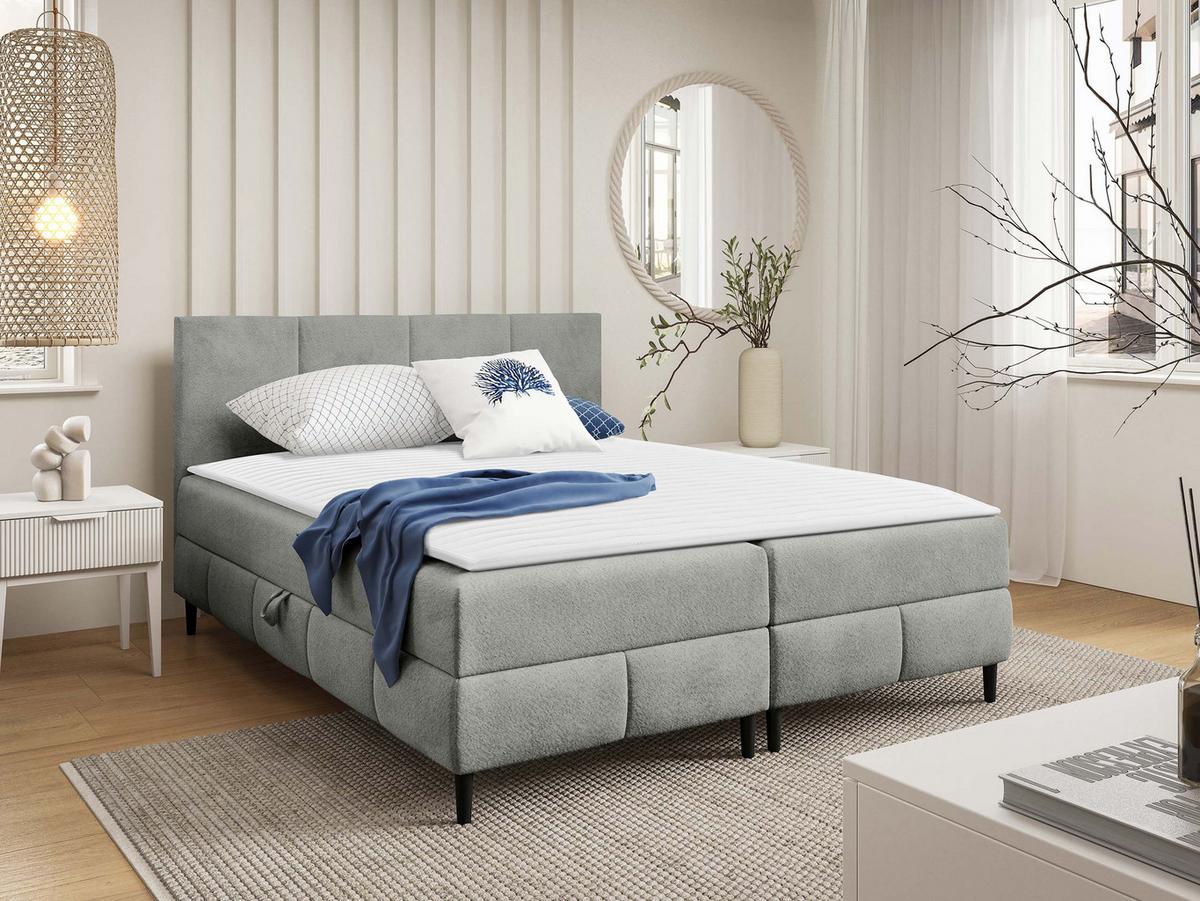 BOXBETT Box Best 2 - H3 - Schwarz/Grau, Holz/Holzwerkstoff (160/200cm) - MIRJAN24