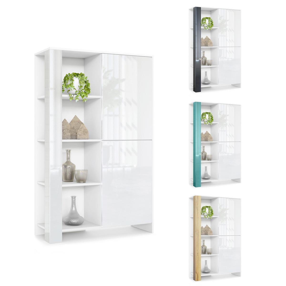 HIGHBOARD Canto Beton Oxid Optik - Hellgrau, Holzwerkstoff (95/151.5/36cm) - Vladon