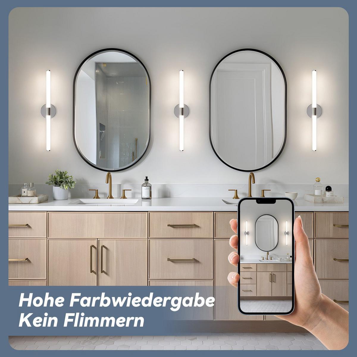 SPIEGELLEUCHTE ALBRUN II 60/12/6.6CM - Silberfarben, Metall (60/12/6.6cm) - Nettlife