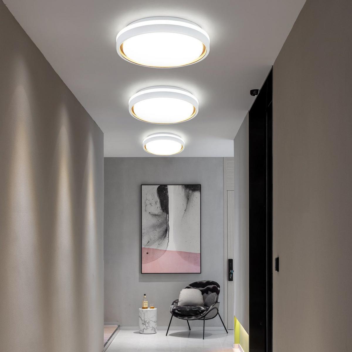 LED-DECKENLEUCHTE Artemis 30/30/6cm - Weiß, Metall (30/30/30cm) - ZMH