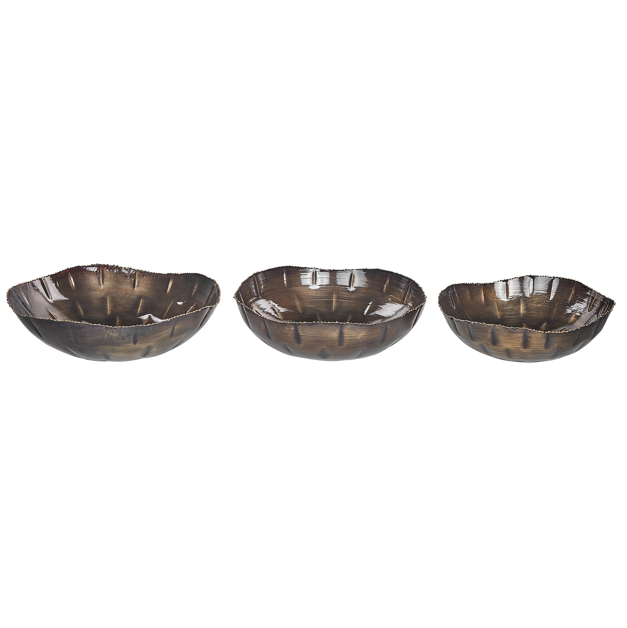 DEKOSCHALE Metall messing Pinang - Messingfarben, Metall (10cm) - Beliani