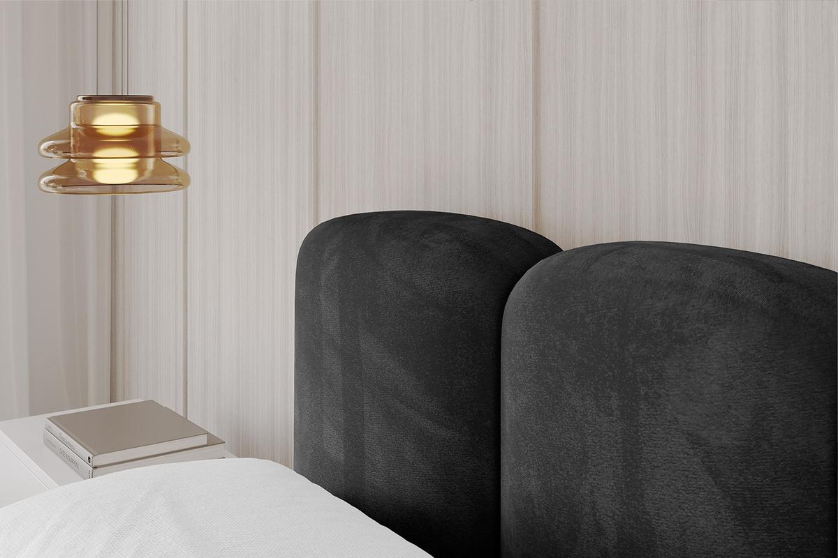POLSTERBETT mit Bettkasten und Lattenrost, Bett mit Matratze H3/H4 - KALA-v1 180x200 Schwarz - Schwarz, Holzwerkstoff/Textil (180/200cm) - ALTDECOR