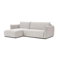 ECKSOFA TAUER 3-Sitzer rechts, perlweiß - Schwarz/Weiß, Holz/Textil (248/173cm) - Wozimo