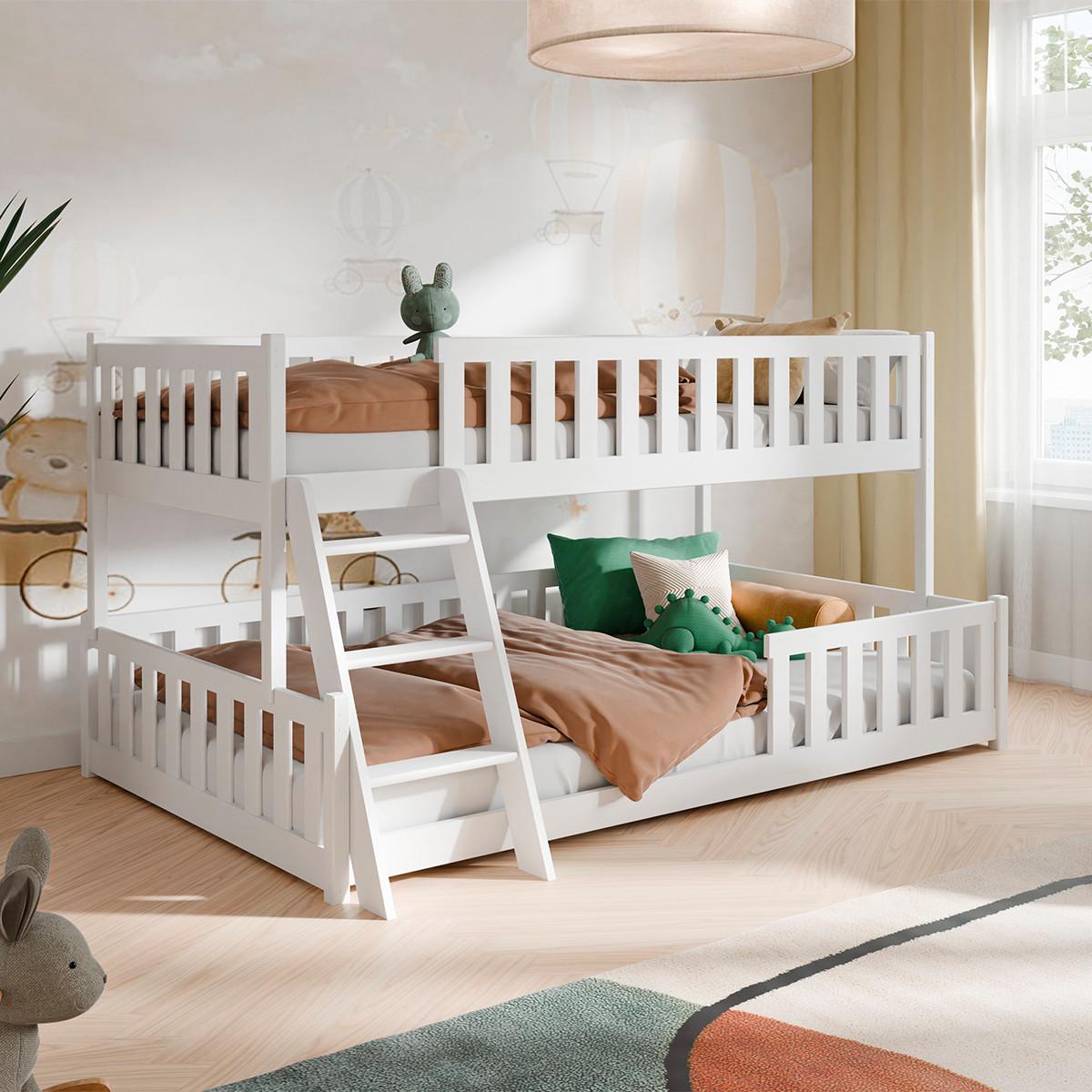 BETT 120/200 Léane Weiß - Weiß, Holz (120/200cm) - Petits-meubles