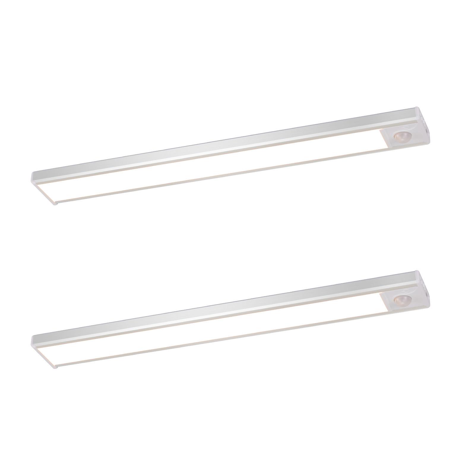 SCHRANKLEUCHTE LED Glanzflügel 4/1/30 cm (2er-set) - Silberfarben, Metall (30/4/1cm) - ZMH