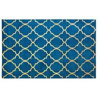KURZFLOR-TEPPICH Yelki 200/140 cm - Blau, Naturmaterialien (140/200cm) - Beliani