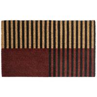 FUSSMATTE Braun/Beige 45/75 cm Kokosfasern Tuksuk - Braun, Textil (45/75cm) - Beliani