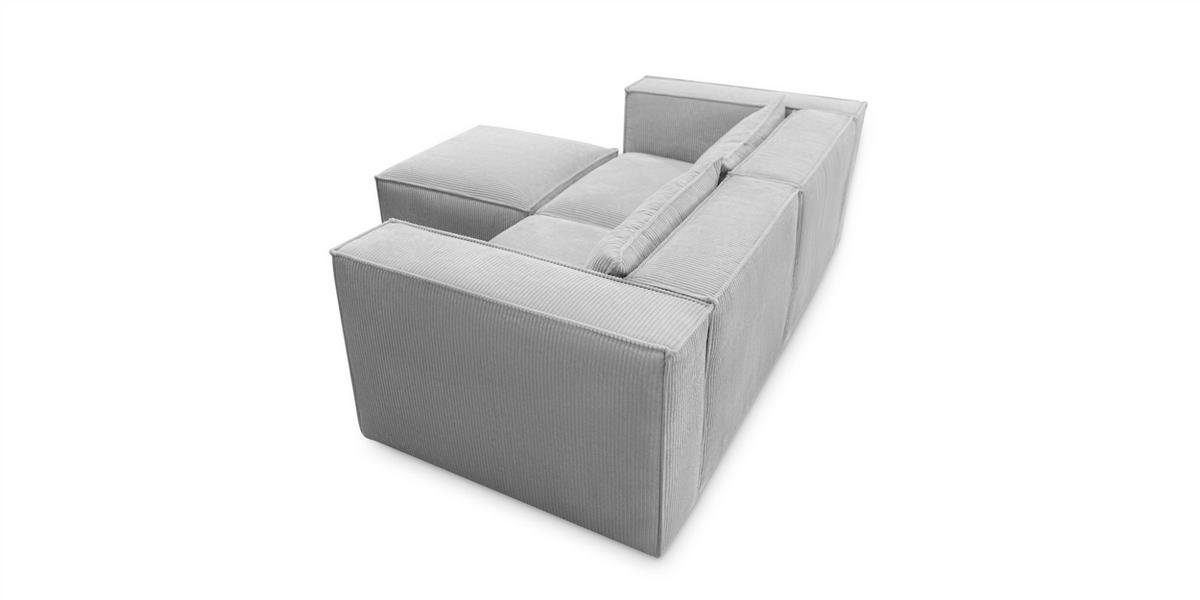 ECKSOFA Nevio Xs - Grün, Holzwerkstoff/Textil (185/210cm) - Fun Möbel