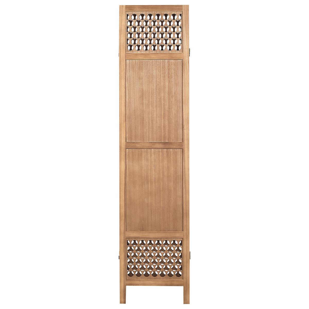 RAUMTEILER 4-teilig Hellbraun 163/170 cm Certosa - Braun, Holz (163/170/2cm) - Beliani