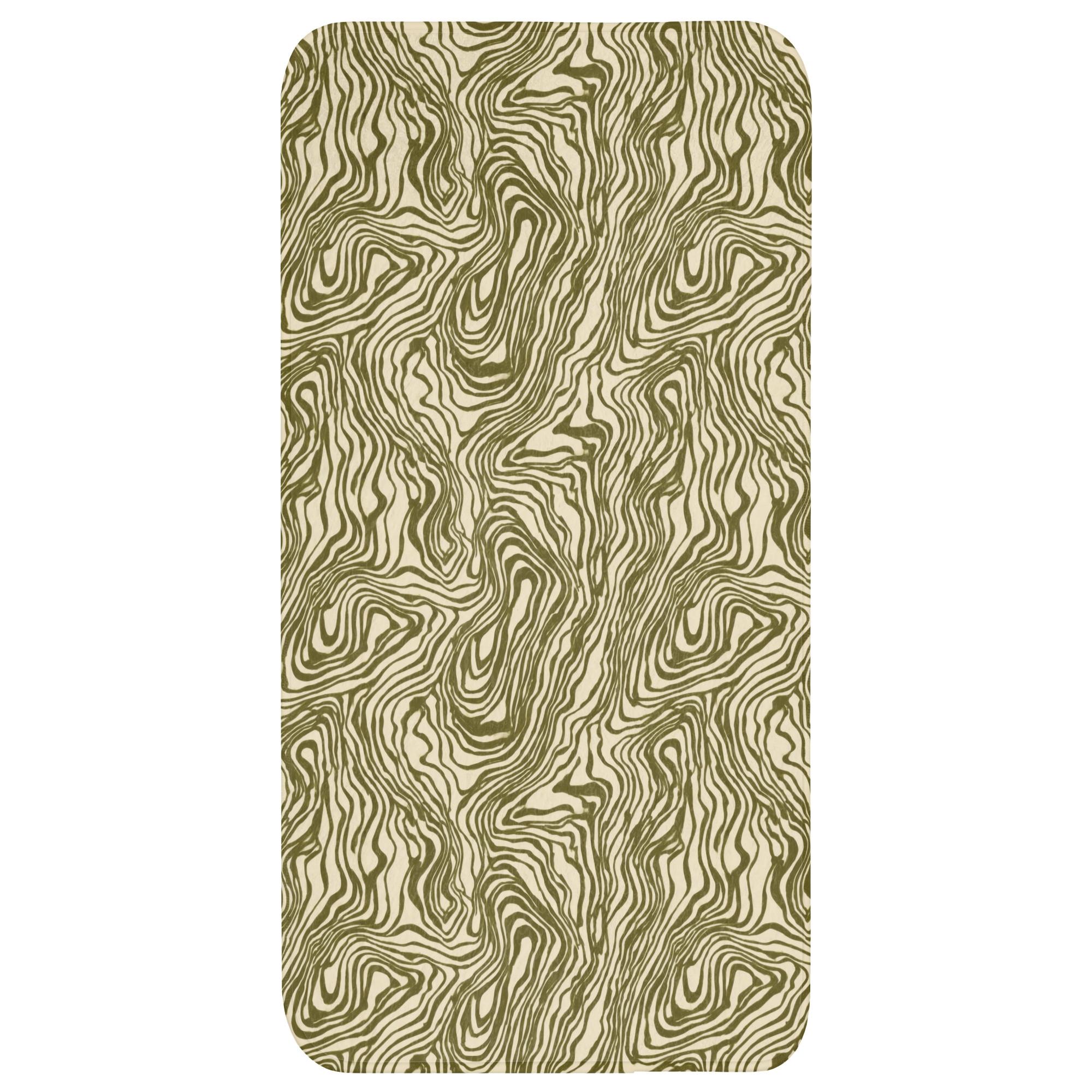 BADEMATTE Abstrakt - Marmor - Grün Badteppich 60x120 cm - Dunkelgrün, Textil (60/120cm) - OnlyWow
