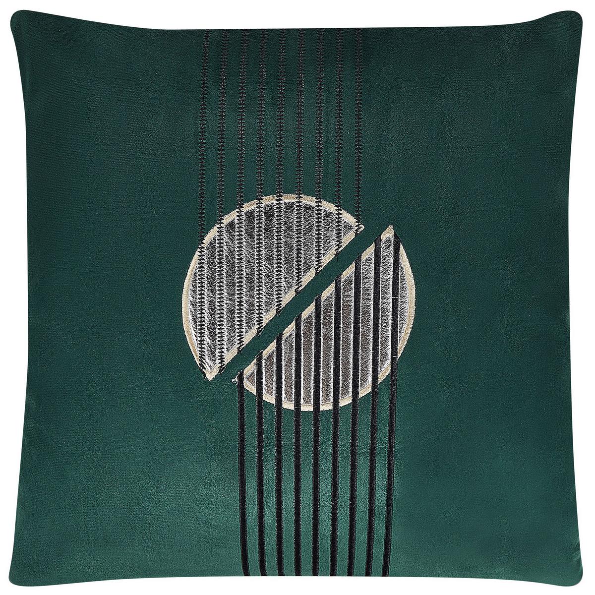 DEKOKISSEN 2er-Set Smaragdgrün 45/45 cm Ceropegia - Smaragdgrün, Textil (45/45cm) - Beliani
