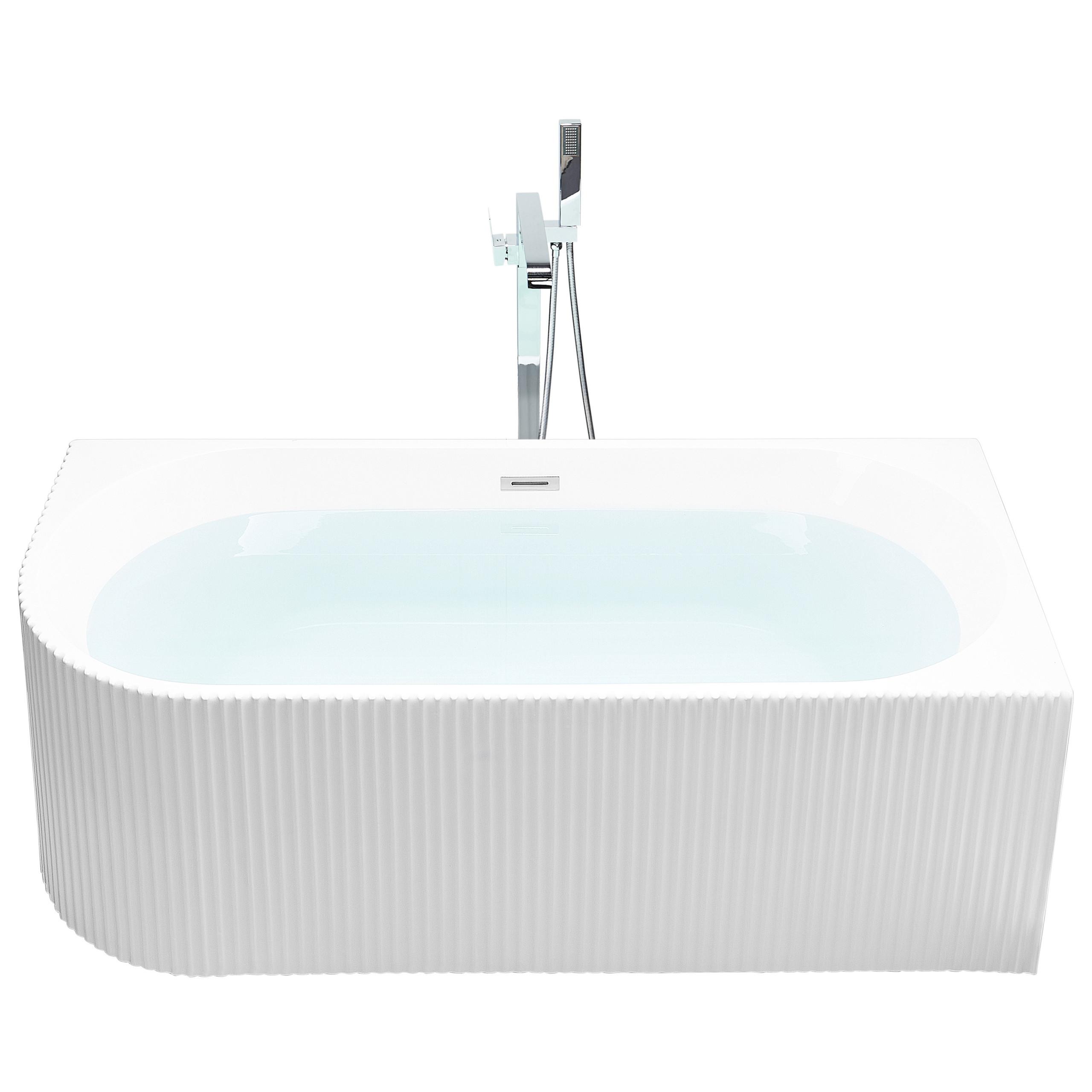 ECKBADEWANNE 80x169x59 cm weiß Gocta - Weiß, Kunststoff (80/59/169cm) - Beliani