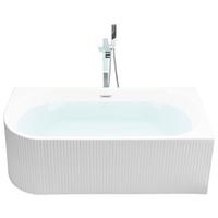 ECKBADEWANNE 80x169x59 cm weiß Gocta - Weiß, Kunststoff (80/59/169cm) - Beliani