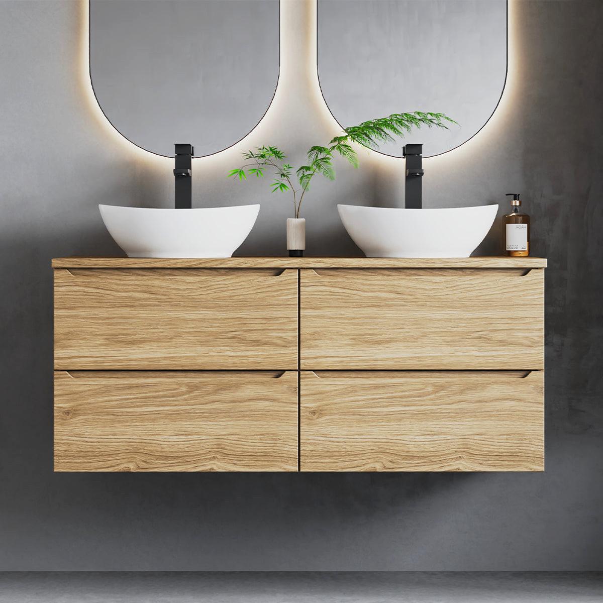 WASCHTISCHUNTERSCHRANK 120.6cm Viggo Holz - Braun, Holzwerkstoff (120.6/52.2/46.5cm) - Petits-meubles