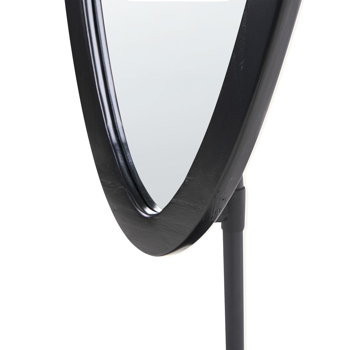STANDSPIEGEL 167 cm Schwarz Louvigny - Schwarz, Holzwerkstoff (40/167/38cm) - Beliani