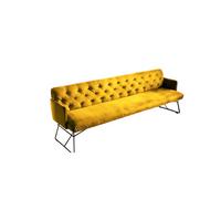 ESSZIMMERBANK CHARME Gelb Velvet - Currygelb/Gelb, Textil (186/85/68cm) - KAWOLA