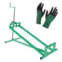 RASENTRAKTORHEBER grün inkl. Handschuhe - Grün, Metall (120/50/100cm) - Juskys