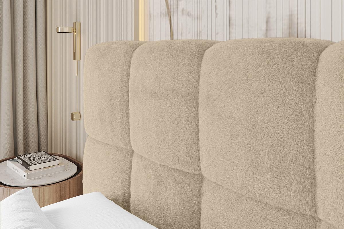BOXBETT - AURI-H3 - 120x200 Hellbeige Lapitt - Creme, Holzwerkstoff (120/200cm) - ALTDECOR