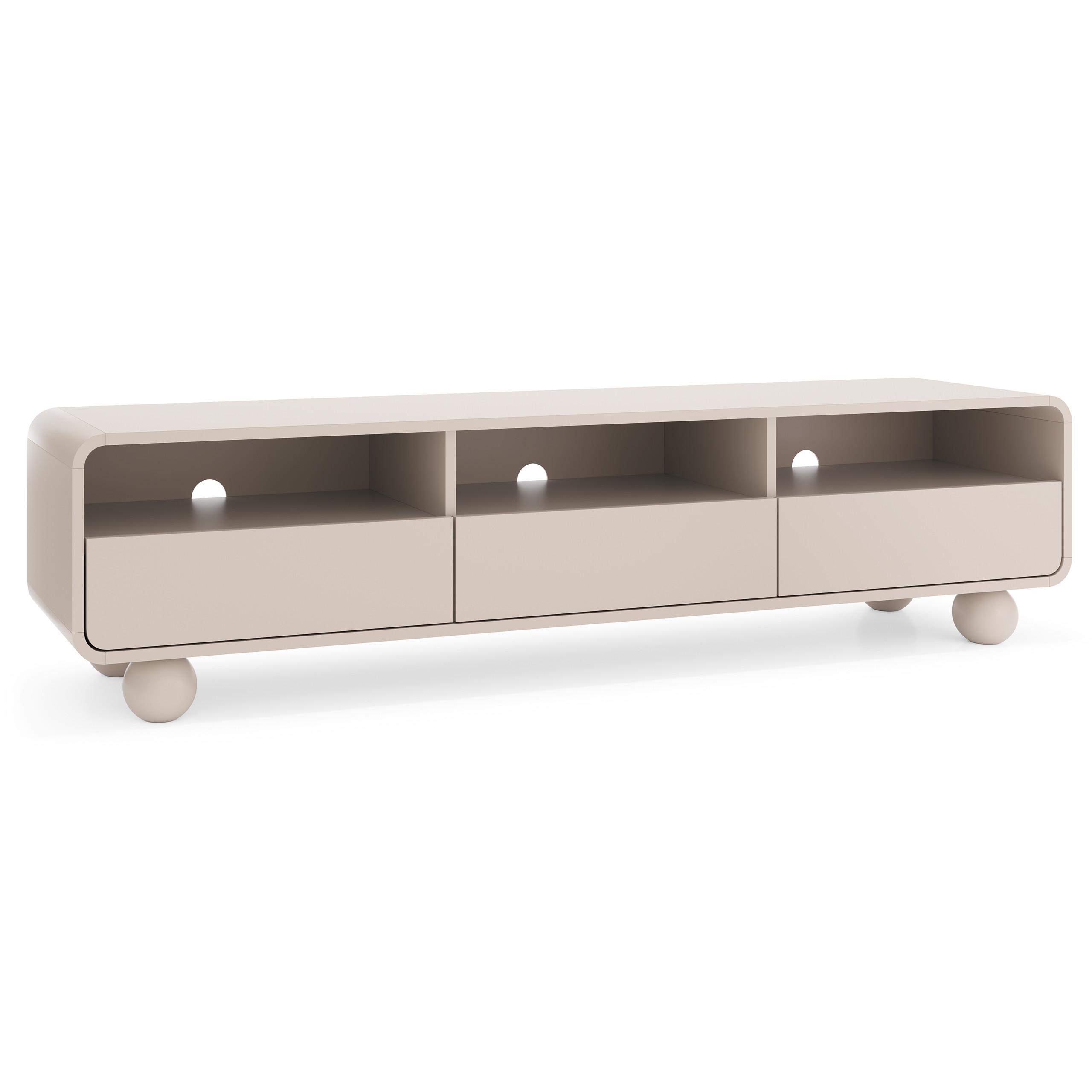 LOWBOARD TONDO 180/44/39 cm, Kaschmir - Kaschmir, Holzwerkstoff (180/44/39cm) - MASSENO