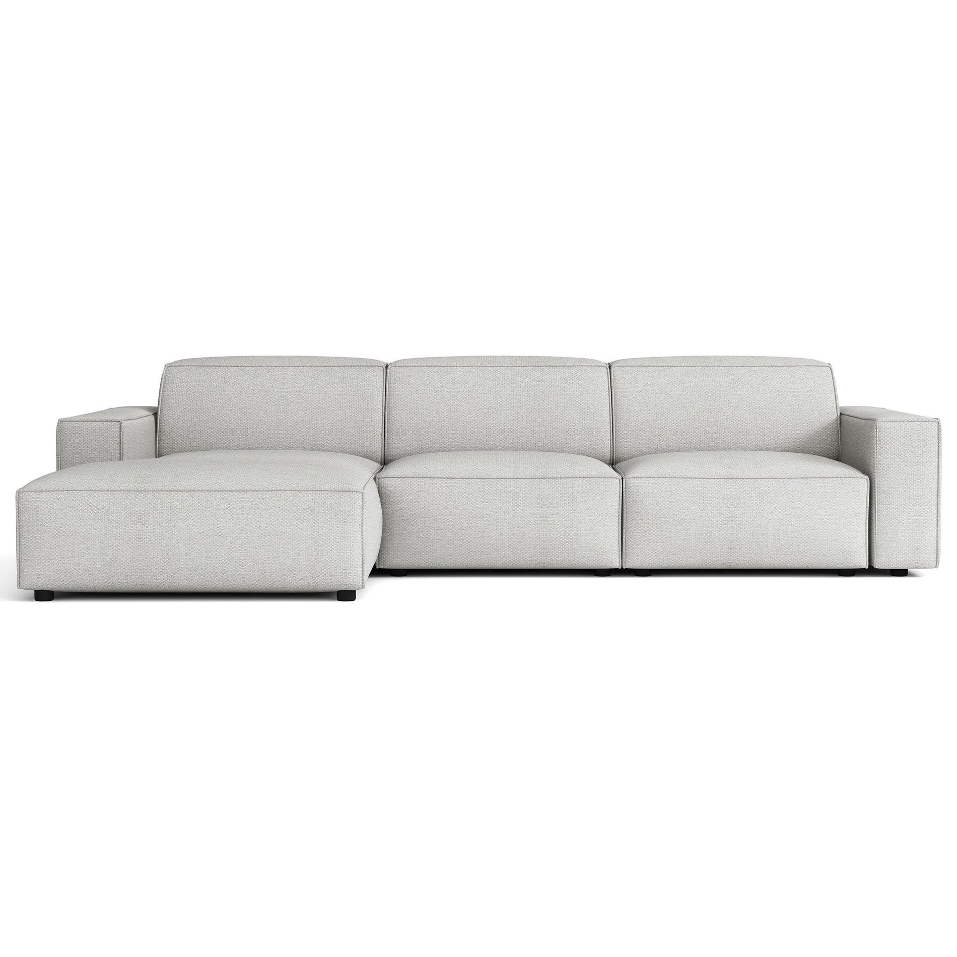 ECKSOFA Sellmo 287 cm - Hellgrau/Schwarz, Kunststoff/Textil (292/166cm) - Selsey