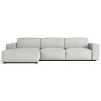 ECKSOFA Sellmo 287 cm - Hellgrau/Schwarz, Kunststoff/Textil (292/166cm) - Selsey