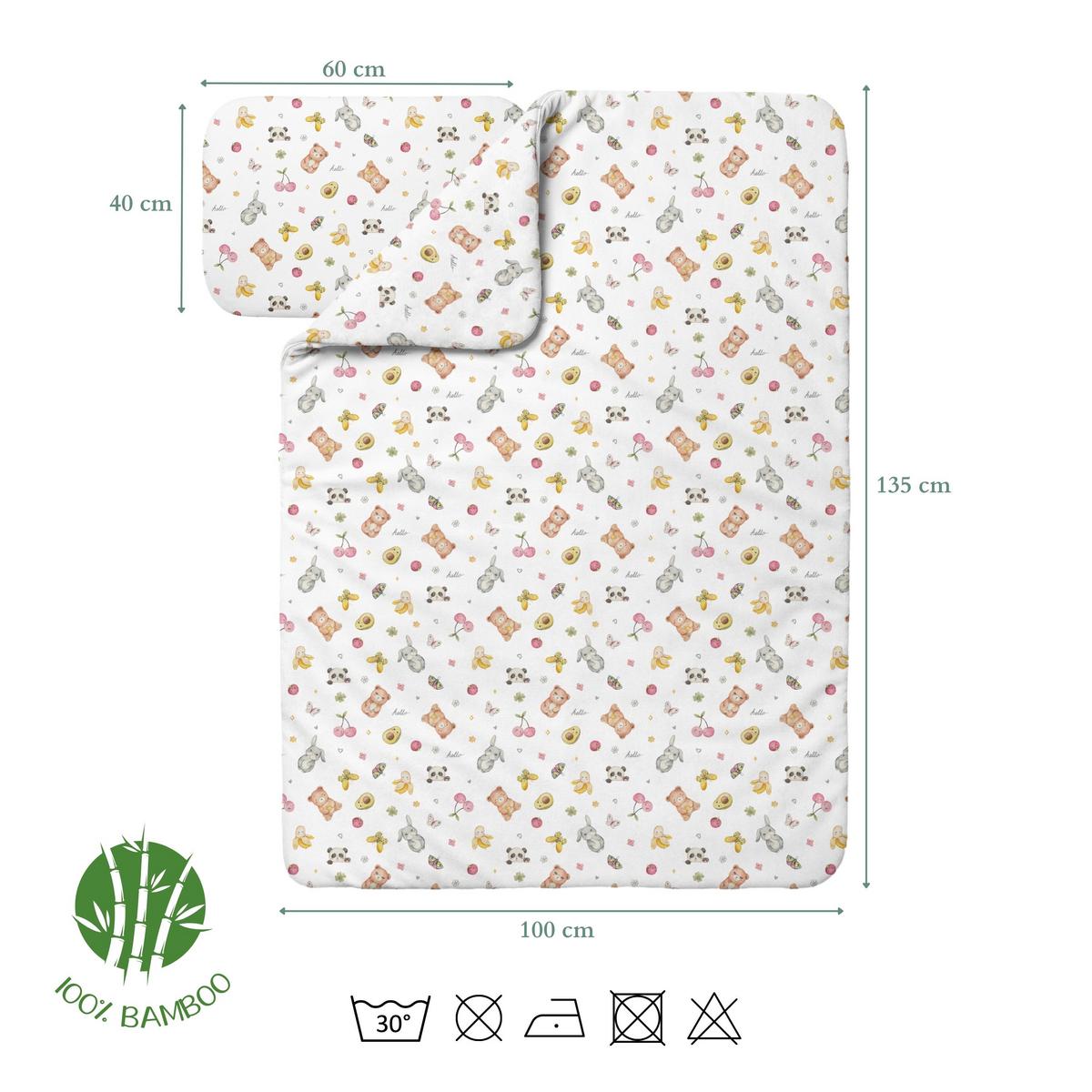 BABY Bambus-Bettwäsche Candycute - Weiß, Textil (100/135cm) - waldin