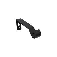 TRÄGER FÜR GARDINENSTANGEN 16 mm Ø, Olymp 1-läufig, Schwarz - Schwarz, Metall (10/5.2/1.6cm) - INTERDECO