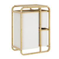 WÄSCHESAMMLER Evenes - Beige/Naturfarben, Holz/Kunststoff (49.5/70/33cm) - [en.casa]