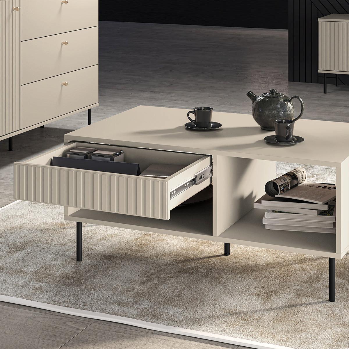 COUCHTISCH Nova Beige - Beige, Holzwerkstoff (60/100/45cm) - Petits-meubles